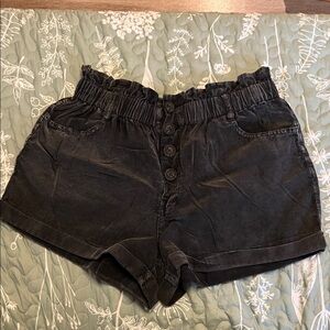 High Waist Black Women's Shorts
